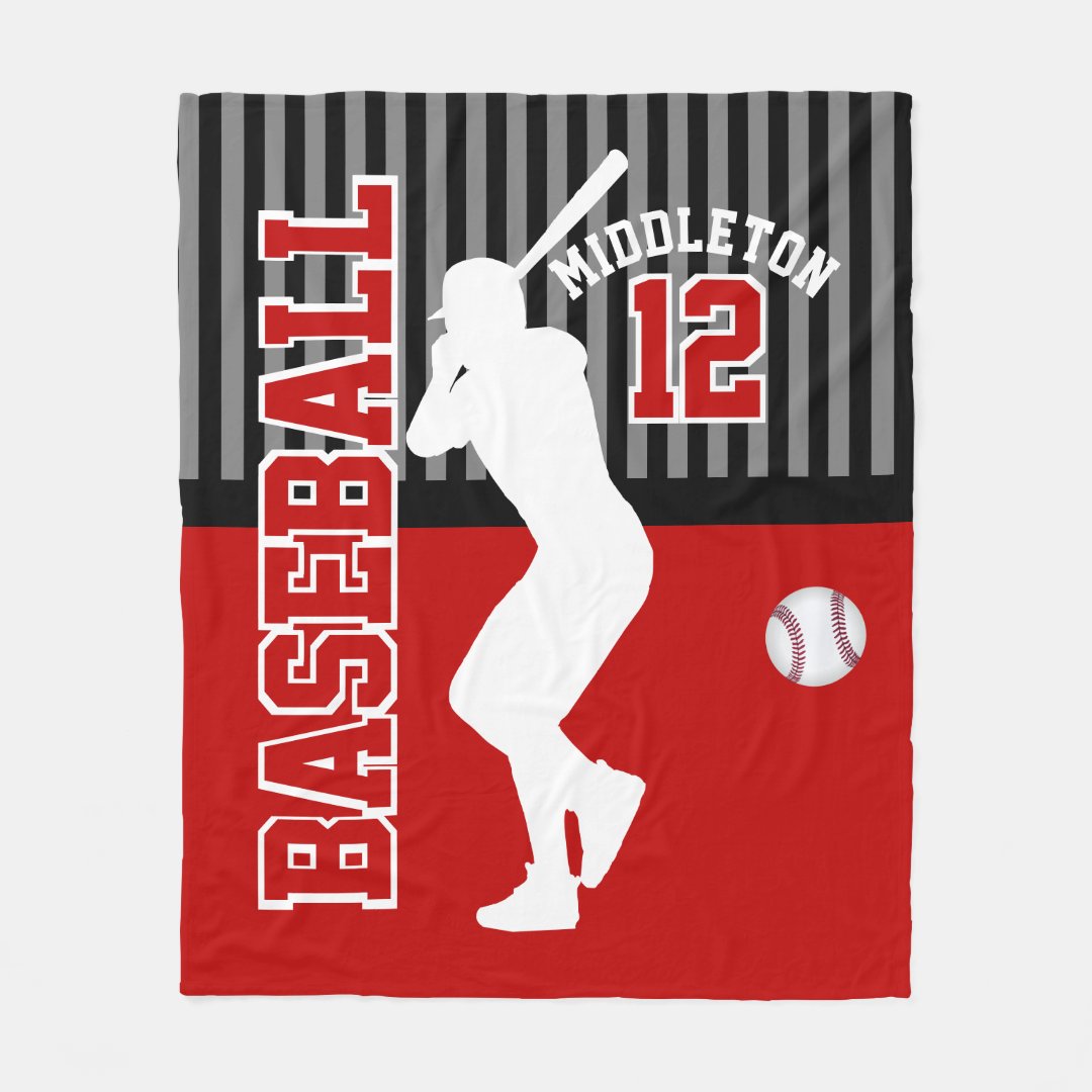 Personalized Baseball Sport Blanket, Gift Family
