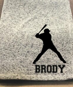 Personalized Baseball Throw Blanket, Birthday Gift For Him, Baseball Player Gift, Christmas Gift, Gift For Son, Gift For Friend, Boy Gifts