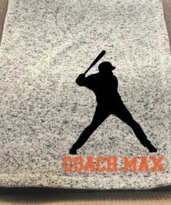 Personalized Baseball Throw Blanket, Birthday Gift For Him, Baseball Player Gift, Christmas Gift, Gift For Son, Gift For Friend, Boy Gifts
