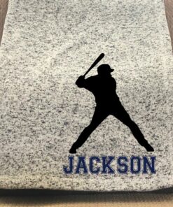 Personalized Baseball Throw Blanket, Birthday Gift For Him, Baseball Player Gift, Christmas Gift, Gift For Son, Gift For Friend, Boy Gifts
