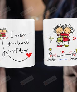 Personalized Bestie Mug - A Thoughtful I Wish You Lived Next Door Gift