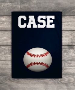 Personalized Blanket For Men, Baseball Coach Gift, Baseball Baby Gift