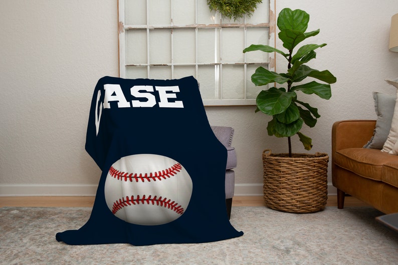 Personalized Blanket For Men, Baseball Coach Gift, Baseball Baby Gift
