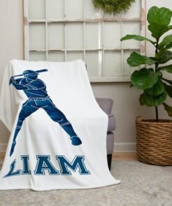 Personalized Blanket For Men, Baseball Coach Gift, Baseball Baby Gift, Baseball Nursery, Décor
