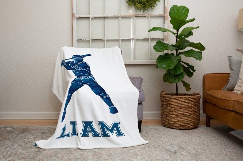 Personalized Blanket For Men, Baseball Coach Gift, Baseball Baby Gift, Baseball Nursery, Décor