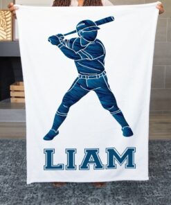 Personalized Blanket For Men, Baseball Coach Gift, Baseball Baby Gift, Baseball Nursery, Décor