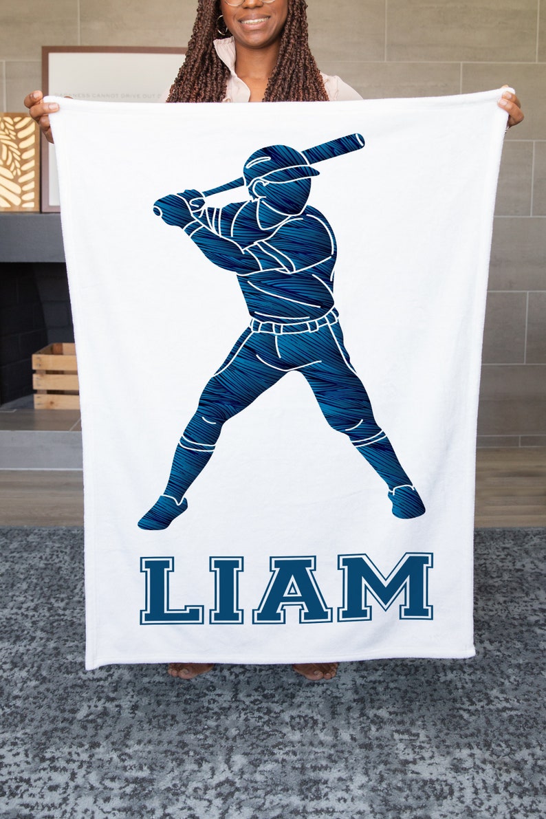 Personalized Blanket For Men, Baseball Coach Gift, Baseball Baby Gift, Baseball Nursery, Décor