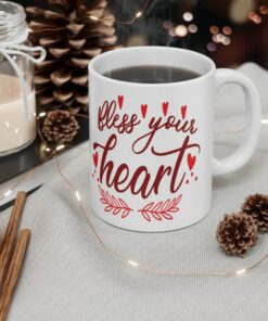 Personalized Bless Your Heart Mug, Valentine Gift For Her, Custom Name Valentine Mug