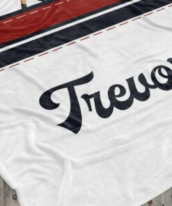 Personalized Boy Baseball Blanket, Custom Name Blanket, Baseball Nursery Blanket, Boy Sports Name Blanket