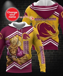 Personalized Brisbane Broncos Nrl Mascot Tgiac Custom 3D All Over Print Hoodie