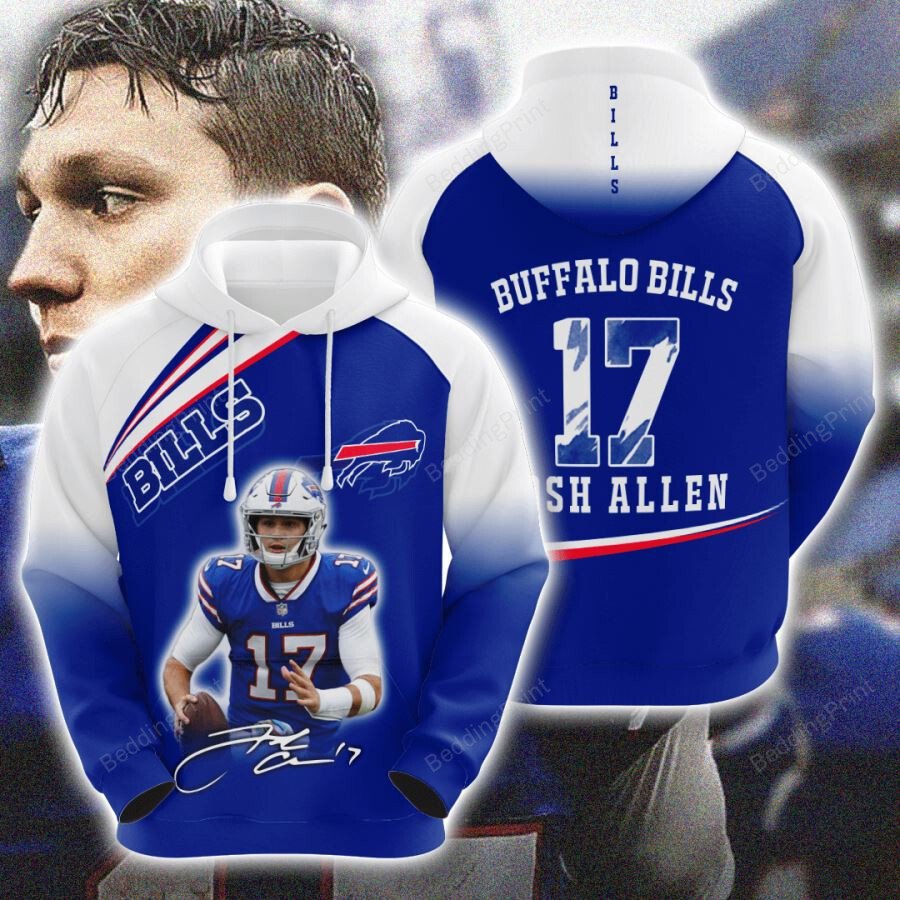 Personalized Buffalo Bills #17 3D All Over Print Zip Hoodie Show Your Support For Your Favorite Team