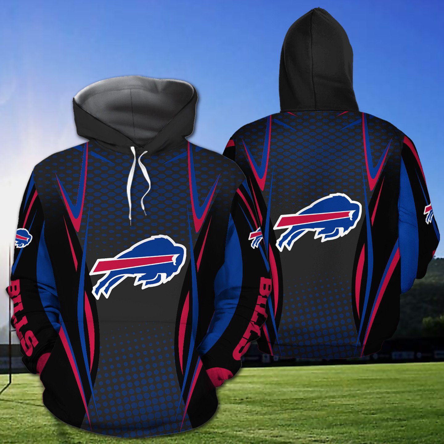 Personalized Buffalo Bills 3D Zip Up Hoodie Nfl 3D All Over Print Hoodie Zip Hoodie Gifts For Football