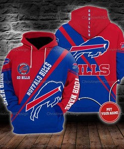 Personalized Buffalo Bills American Football Team Nfl Custom Name 3D All Over Print Zip Up Hoodie Option