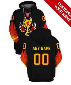 Personalized Calgary Flames Nhl Custom 3D All Over Printed Hoodie, Zip Up Hoodie