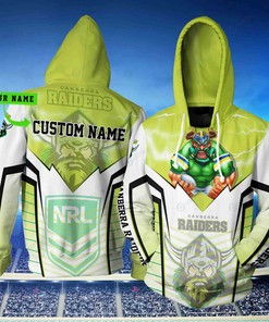Personalized Canberra Raiders Nrl Lightning Custom 3D All Over Print Hoodie