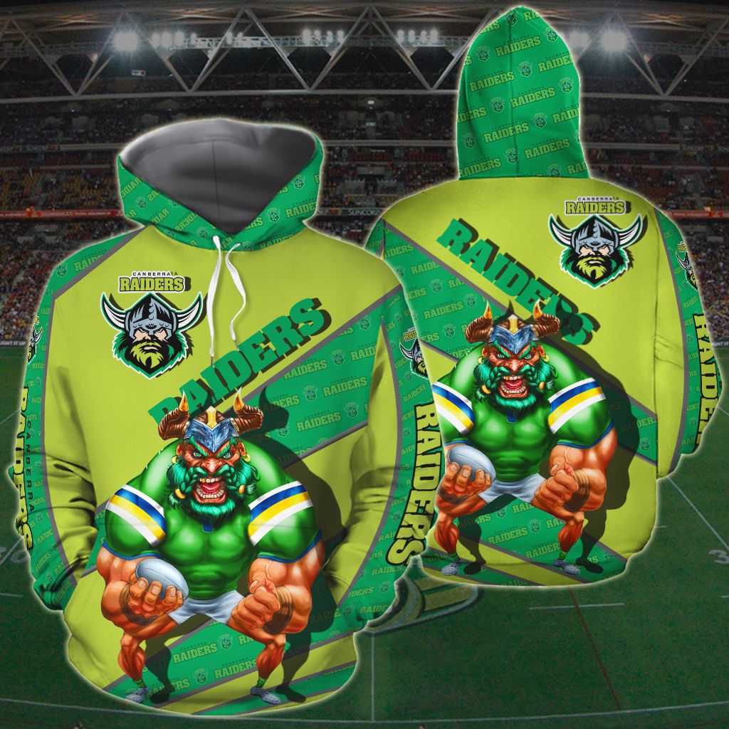 Personalized Canberra Raiders Nrl Mascot Custom 3D All Over Print Hoodie