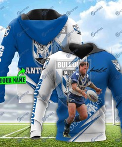 Personalized Canterbury Bankstown Bulldogs Terry Lamb Nrl Football Player Custom Name 3D All Over Print Hoodie