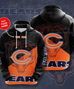 Personalized Chicago American Football Team Nfl Custom Name 3D All Over Print Zip Up Hoodie Option
