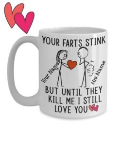 Personalized Coffee Mug Funny Boyfriend Girlfriend Birthday Anniversary Rude Gift