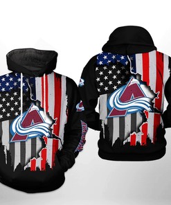 Personalized Colorado Avalanche Nhl Us Flag Team 3D All Over Print Zip Up Hoodie Option Present