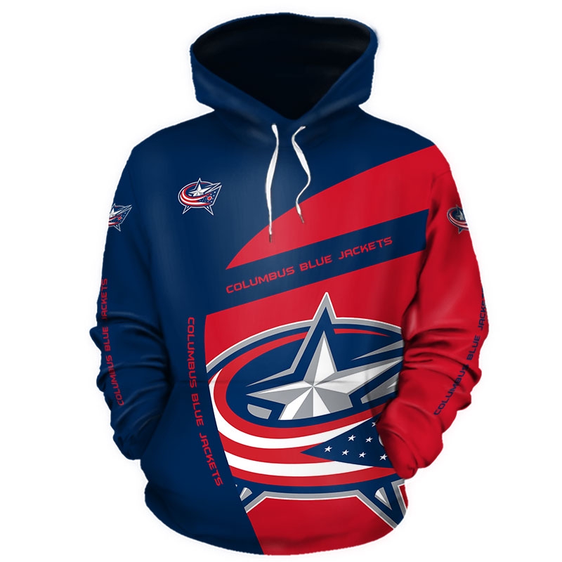 Personalized Columbus Blue Jackets 3D Hoodie Zip Hoodie, Nfl 3D All Over Print Hoodie Zip Hoodie Present