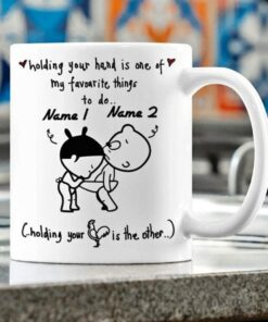 Personalized Couple Mug, You Are My Favorite Thing To Do Mug, Romantic Couple Love Gift Coffee, Custom Name Mug