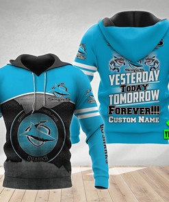 Personalized Cronulla Sutherland Sharks 3D Hoodie Nrl Custom Name 3D All Over Printed Hoodie