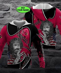 Personalized Custom 3D Hoodie Arizona Cardinals Nfl Custom Name 3D All Over Print Hoodie