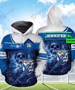 Personalized Custom 3D Hoodie Canterbury Bankstown Bulldogs Nrl Custom Name 3D All Over Printed Hoodie