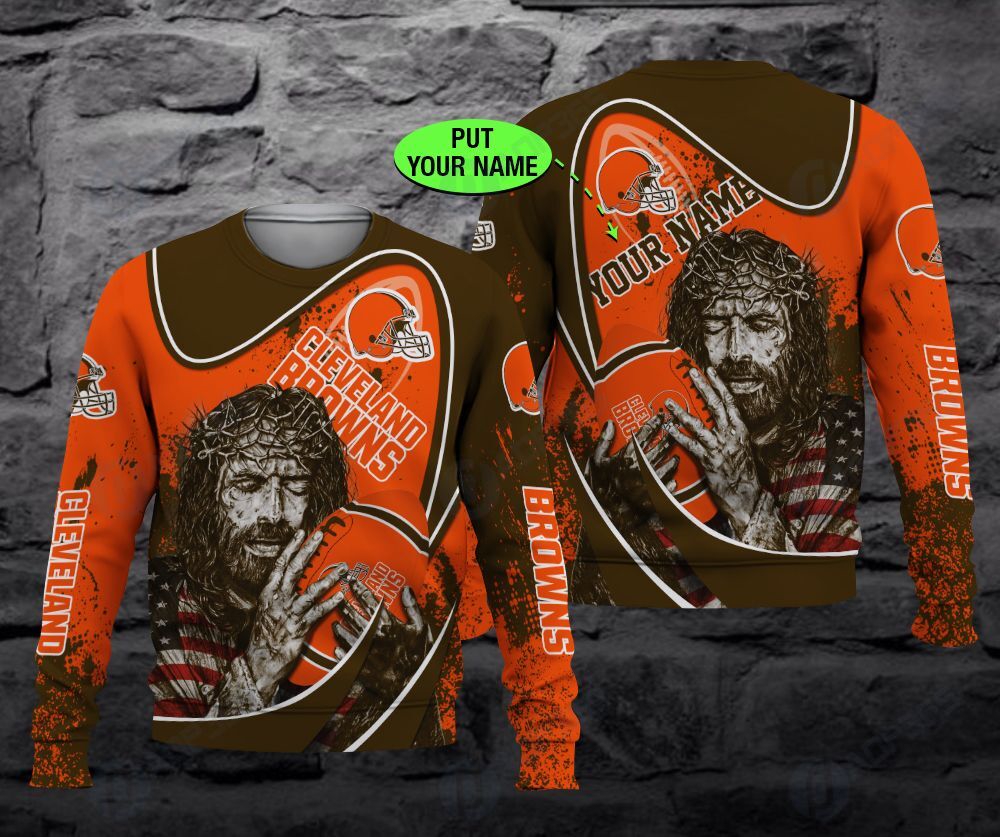 Personalized Custom 3D Hoodie Cleveland Browns Nfl Custom 3D All Over Print Hoodie