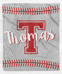 Personalized Custom Baseball Blanket , Gifts For Sports Lovers