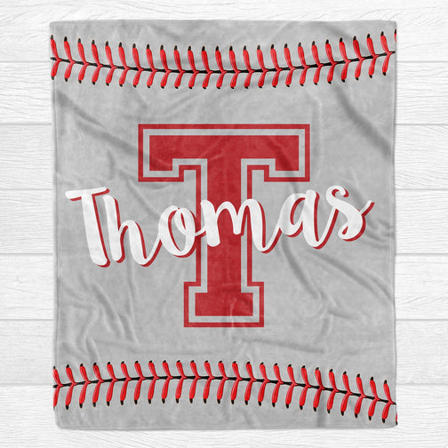 Personalized Custom Baseball Blanket , Gifts For Sports Lovers