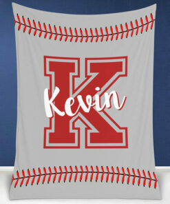 Personalized Custom Baseball Blanket , Gifts For Sports Lovers