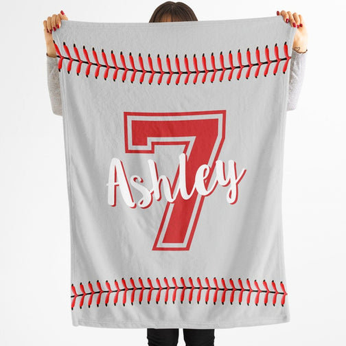 Personalized Custom Baseball Blanket , Gifts For Sports Lovers