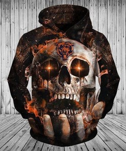 Personalized Custom Chicago Bears 3D Hoodie Zip Hoodie, Nfl 3D All Over Print Hoodie Zip Present