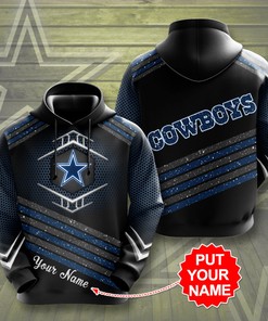 Personalized Custom Dallas Cowboys Nfl Logo 3D Printed Pullover Zip Up Hoodie