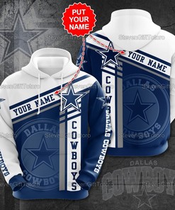 Personalized Custom Dallas Cowboys Nfl Name 3D Printed Pullover Zip Up Hoodie