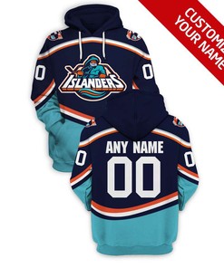 Personalized Custom Name And Number New York Islanders Nhl 3D All Over Print Zip Up Hoodie Option