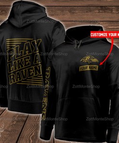 Personalized Custom Name Baltimore Ravens Nfl 3D All Over Print Zip Up Hoodie Option