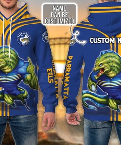Personalized Custom Name Parramatta Eels Nrl 3D All Over Print Zip Up Hoodie Option