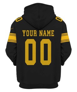 Personalized Custom Number Nfl Pittsburgh Steelers 3D All Over Print Zip Up Hoodie Options