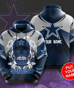 Personalized Dallas Cowboys American Football Team Nfl Custom Name 3D Hoodie 3D All Over Print Zip Up Hoodie Option