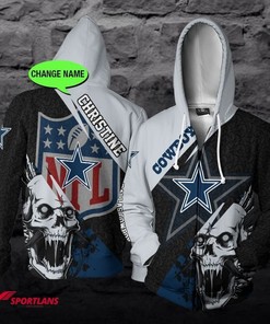 Personalized Dallas Cowboys Unisex 3D All Over Print Zip Up Hoodienfl Zip Up Hoodie Gifts For Fan
