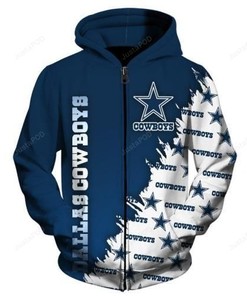 Personalized Dallas Cowboys Zipper Hoodie Version 3 Show Your Support For Your Favorite Team