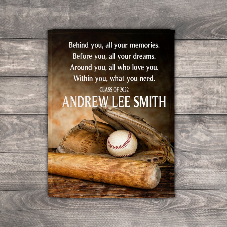 Personalized Gift Baseball, Class Of 2022 Blanket