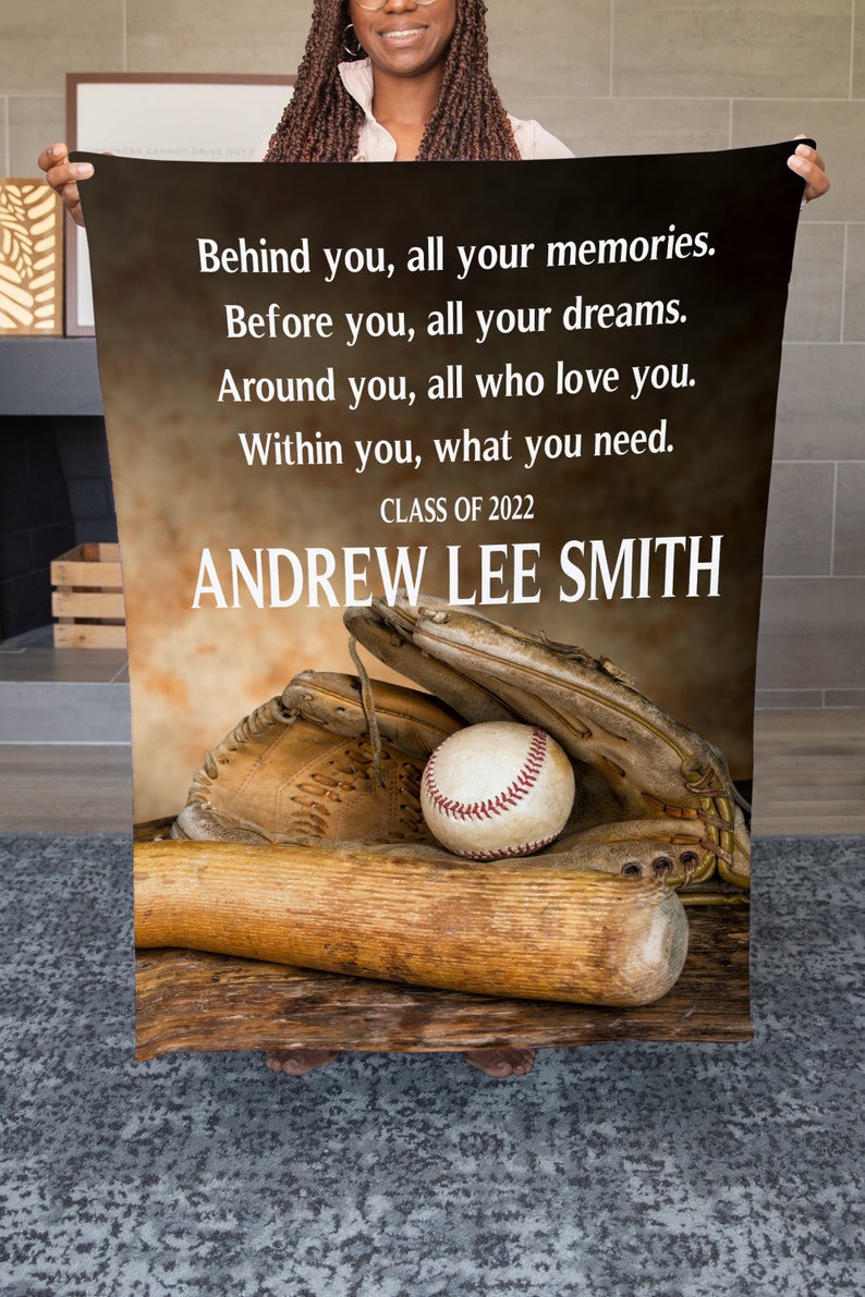Personalized Gift Baseball, Class Of 2022 Blanket