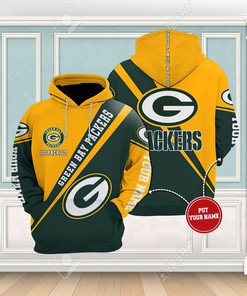 Personalized Green Bay Packers American Football Team Nfl Custom Name 3D All Over Print Zip Up Hoodie Option