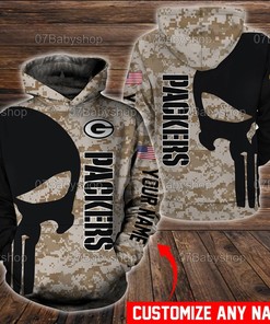 Personalized Green Bay Packers Nfl 3D Printed Pull Over Hoodie, Zip Up Hoodie