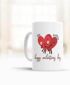 Personalized Happy Valentine's Day Mug, Couple Coffee Mug, Couple Gift, Funny Gift For Him