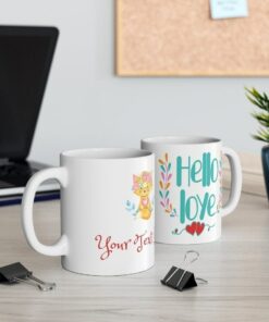 Personalized Hello Love Mug Valentine Gift For Her For Him Custom Name Valentine Mug